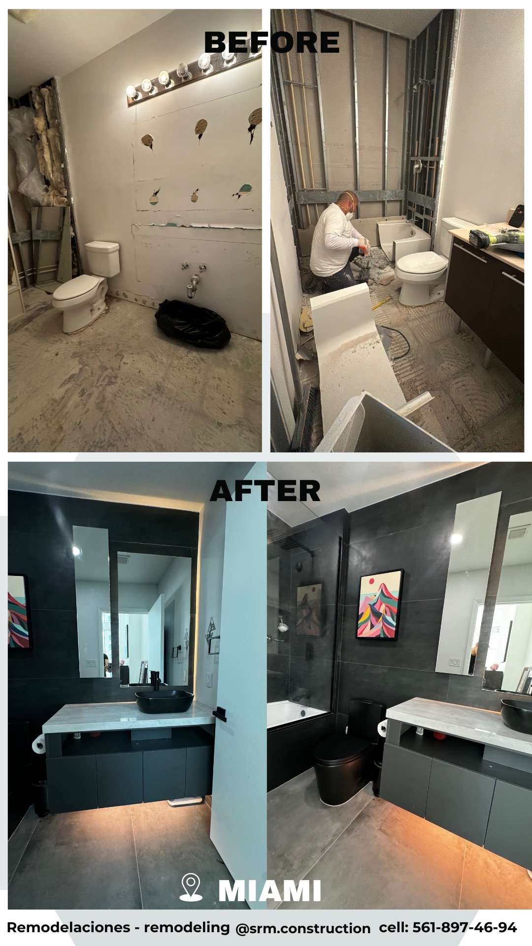 Antes y después · Rediseño interior