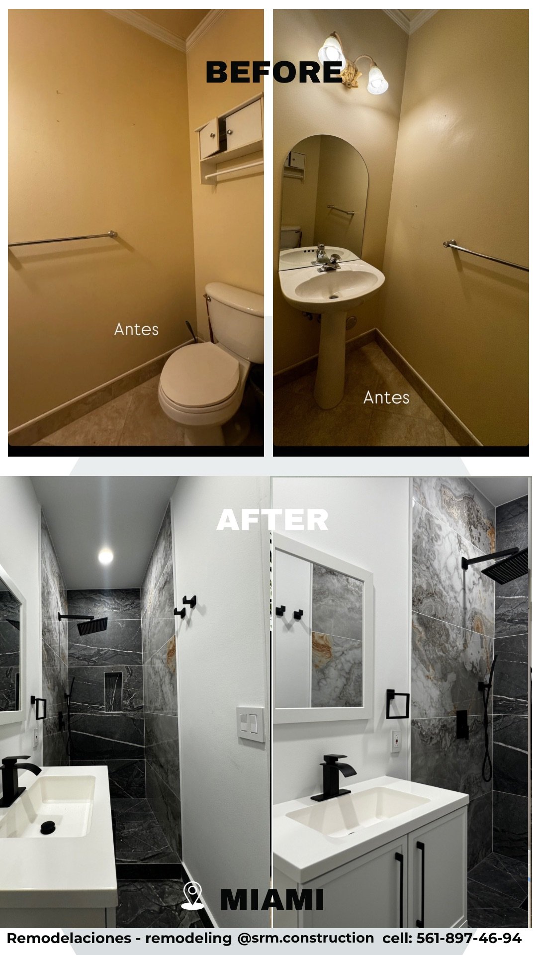 Antes y después · Diseño interior